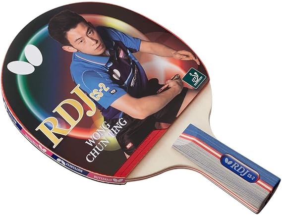 Butterfly RDJ CS2 Ping Pong Paddle ITTF Approved Table Tennis Racket Excellent Balance of Spin, Speed, and Control Short Handle Table Tennis Paddle