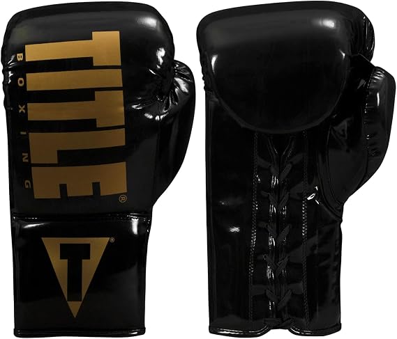 TITLE Boxing Inferno Intensity Lace Training Gloves - MMA, Kickboxing, Punching Bag, Sparring - 14, 16, 18oz