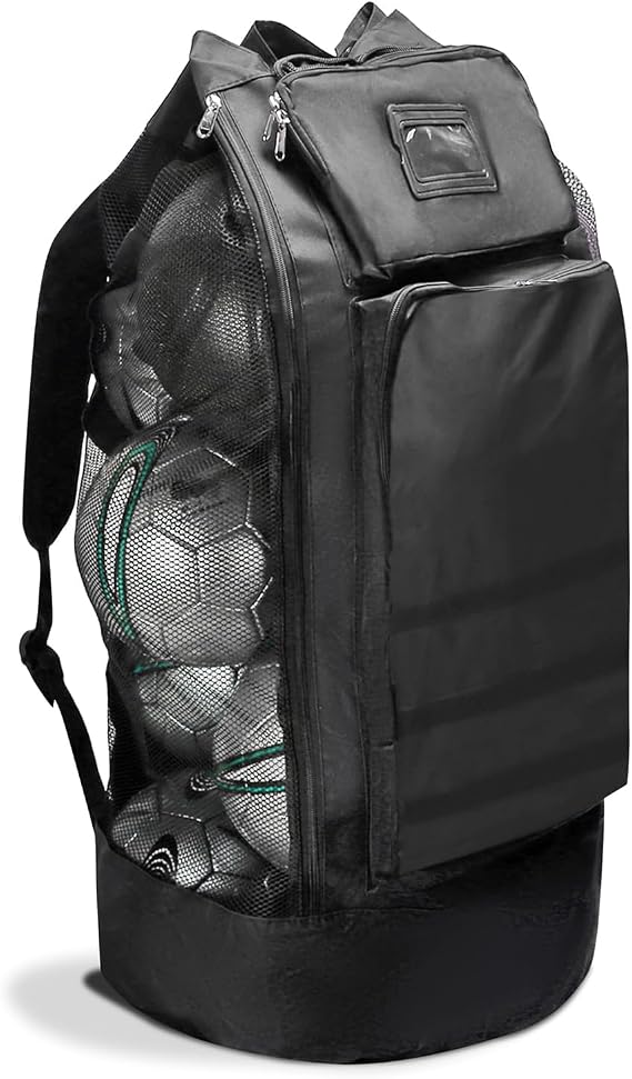 Sport Gear Bag with Adjustable Padded Shoulder Strap Meshes Sport Ball Backpack Large Capacity Basketball Enduring Large Capacity Basketball