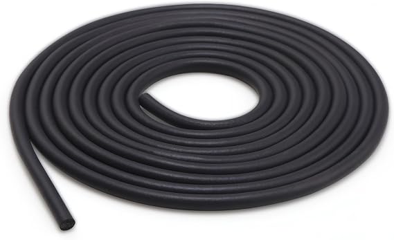 Trimold Backer Rod for Gaps and Joints, Black Rubber Caulk Saver Weather Stripping Concrete Filler Rope (1/4in Diameter x 9.8ft Length)