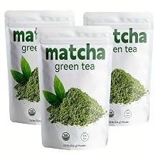 (0.5lbs /3pack) Premium Culinary Grade, USDA-Certified Organic Matcha, 100% Pure Green Tea Powder, Perfect for Lattes, Smoothies, Desserts and Baking, Sugar Free, Gluten Free