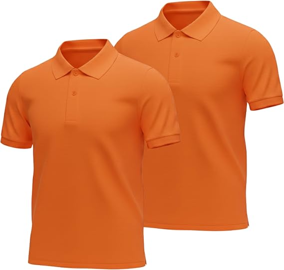 INGEAR Boys Long Sleeve Polo Shirt 2-Pack, Performance School Uniform, Golf, Casual Wear,Breathable, Stretch,Sizes 4-18