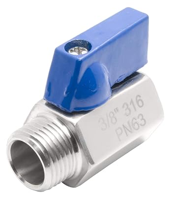 38 Stainless Steel 316 Mini Ball Valve - FxM NPT