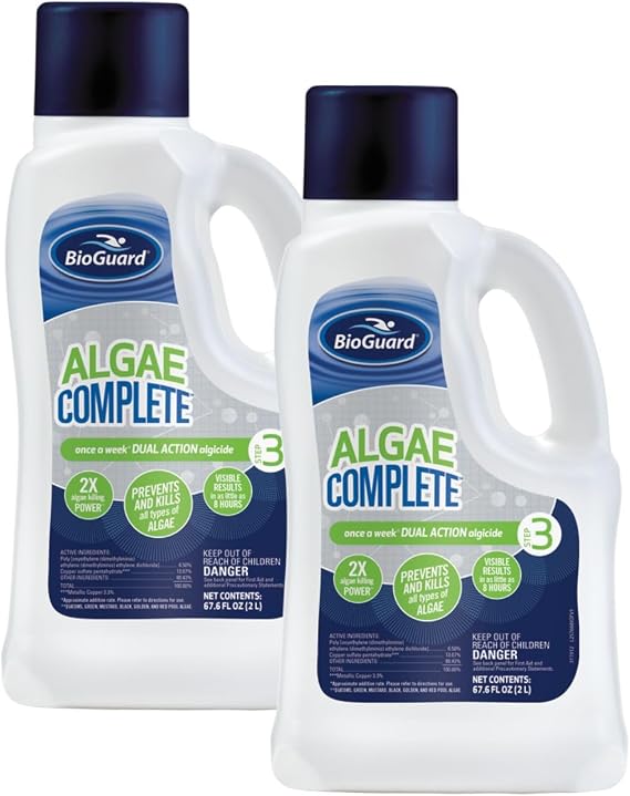 BioGuard Algae Complete Dual Action Algaecide, 2 Liter, 2 Pack