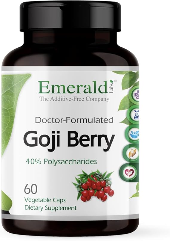 Emerald Labs Goji Berry, 60 Vegetable Capsules (30-Day Supply) | Immune Response & Liver Health Support with Antioxidants,* Vegan, Gluten-Free