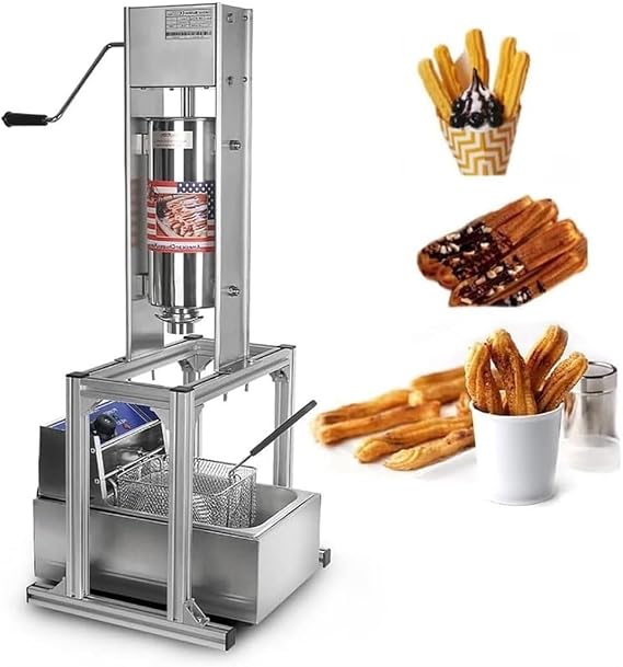 Commercial Donut Churrera Churro Maker Machine, 5L Stainless Steel Vertical Donut Churros Machine