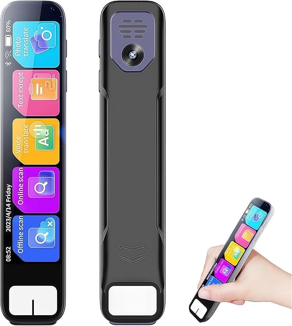 Ai Smart Pens Chat Gpt, Scan PenChat Gpts, Instant Answers, Offline Translation, 150+ Languages, Hd Touchsn, Multipurpose Translation Device (Black)