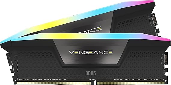 Corsair VENGEANCE RGB DDR5 RAM 32GB (2x16GB) 6400MHz CL36 Intel XMP iCUE Uyumlu Bilgisayar Belleği - Siyah (CMH32GX5M2B6400C36)