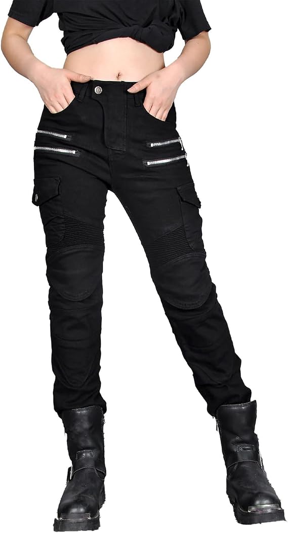 Motorcycle Pants for Women with Armored, Motorcycle Riding Protective Pants, Motorcycle Jeans for Womens