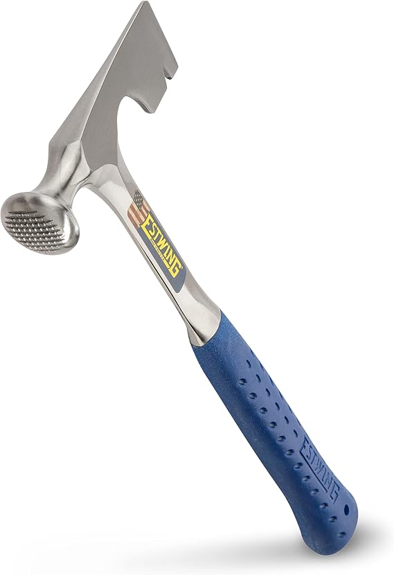 ESTWING Drywall Hammer - 14 oz USA Made Wall Board Tool with Milled Face & Shock Reduction Grip - E3-11