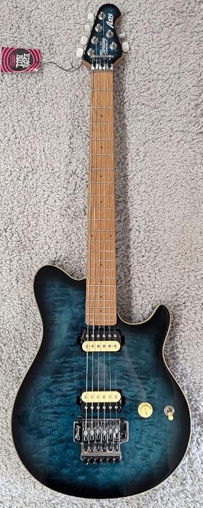Sterling By Music Man Axis Quilted Maple Electric Guitar - Yucatan Blue