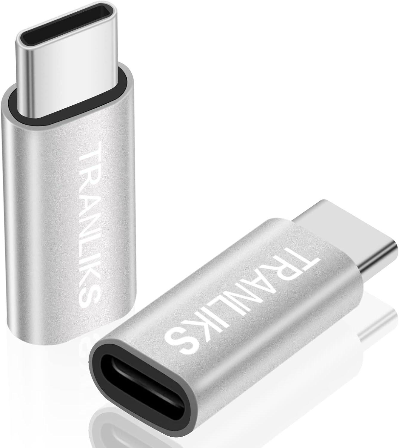 Adapter USB C to Lighting,2 Pack Lighting Female to USB C, Only Supports ChargingNot Supports Audio and Data - Silver