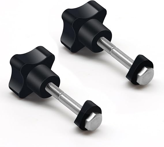 Rollator Walker Replacement Knob 2 PCS Replacement Arm Adjustment Knobs for Rollator Walker Accessories,Rollator Parts Knobs with M6 Track Bolt Set