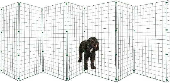 Conka Pets – Outdoor Dog Fence – Wire Garden Barrier for Dogs and Pets – 1M High – 5cm x 5cm Mesh Stops Dogs from Jumping - Portable, Lightweight Foldable - Covers 10 Foot/3 Metre Gap