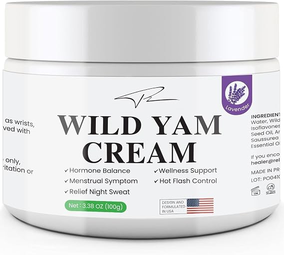 Wild Yam Cream Menopause Supplements: Harmone Balance for Women Estrogen Cream with Organic Formula Recommended by Dr. Barbara O'neill