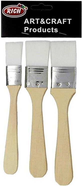Rich Economical Set Brush 3-Piece White Bristle