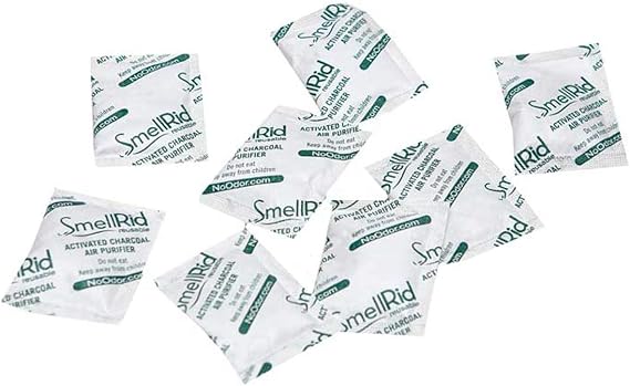 SMELLRID Activated Charcoal Odor Remover That Works [100 Pack] - Mini 5g (2 x 2) Pack Treats 2 Sq. Ft.- Premium Natural Odor & Dampness Absorber Safeguard Stored/Shipped Items | Mini 5g (2 x 2) Pack Treats 2 Sq. Ft.- Premium Natural Odor & Dampness Absorber Safeguard Stored/Shipped Items