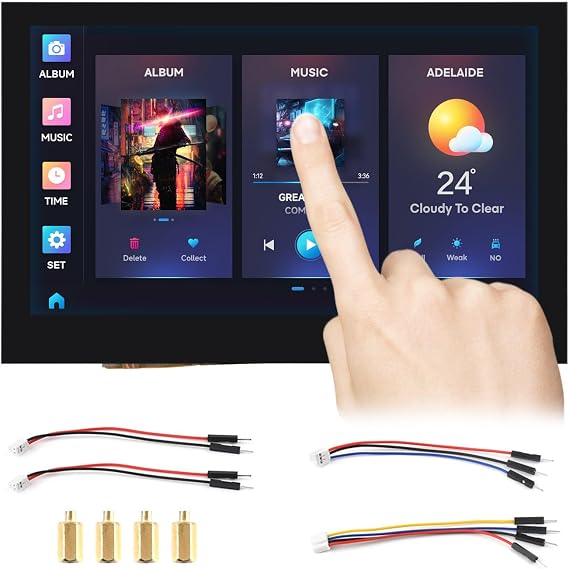 Waveshare ESP32-S3 4.3inch Capacitive Touch Display Development Board, 800480, 5-Point Touch, 32-Bit LX7 Dual-Core Processor, Up to 240MHz Frequency, with Onboard Antenna