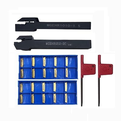 24pcs 38in 12in shank Grooving Tool Holders MGEHR with MGMN150 MNMG200 Groovinng Inserts Cut off Parting Tools Turning Insert Carbide inserts for steel