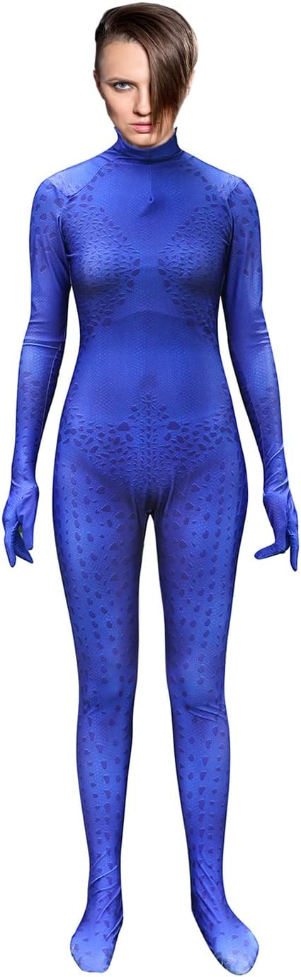 Xyjrnjvh Superhero Cosplay Costume for Womens Halloween Full Set Bodysuits Zentai 3D Style Jumpsuit