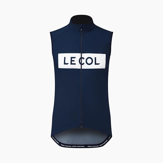 LE COL Men's Sport Logo Gilet | Sleeveless Cycling Jacket | Windproof, Showerproof, Reflective Tabs | S-XL