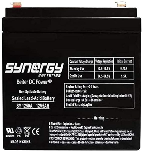 Beiter DC Power PRECOR 12-885,CLM 800-18 835,EFX 800-16 883 Gym Battery 12V5ah High Performance Rechargeable Replacement Battery