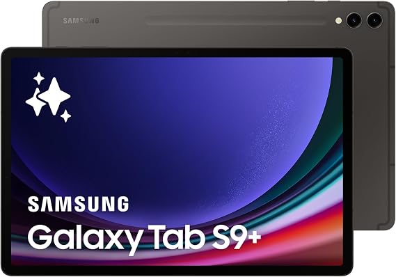 Samsung Galaxy Tab S9+ WiFi Android Tablet, 256GB Storage, S Pen Included, Unlocked, Graphite, (UK Version)