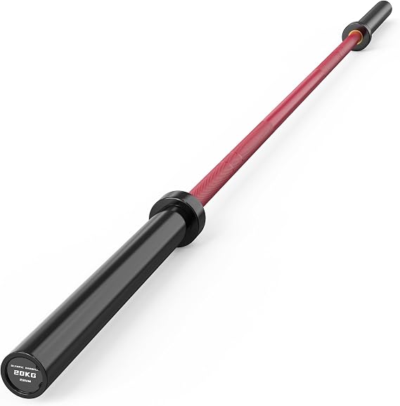 HANDBODE 7 FT Olympic Barbell 45 LB, 2-Inch Weight Bar, 1000 LB | Needle Bearings, Knurled Grip, Hard Chrome Coating, Powerlifting, Bench Press, Deadlift, Squat, Hip Thrusts And Cleans