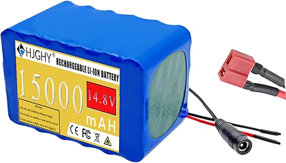 14.8V 15Ah Rechargeable Lithium Ion Battery Pack 14.8V 15000mAh High Capacity 4S6P Replacement Li-ion Battery Pack Backup Battery for Electronics