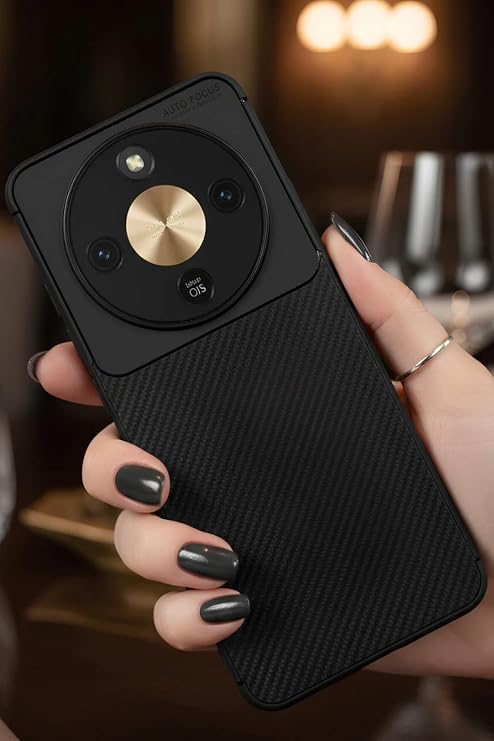 Coverzone Huawei Honor Magic 8 Lite Uyumlu TPU Silikon Kılıf, Ultra Slim Fit Karbon Fiber Desenli, Darbe Emici, İnce ve Hafif, Şık ve Koruyucu Siyah