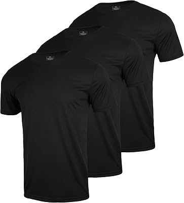 3 & 5 Pack Shirts for Men Moisture Wicking Workout Performance Dry Fit Mesh Gym Athletic Running T-Shirt