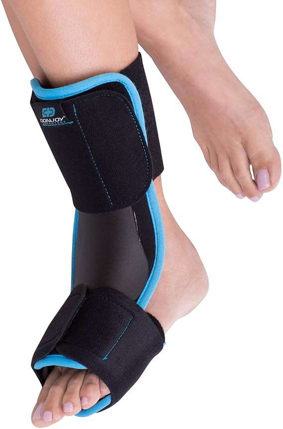 DonJoy Advantage Plantar Fasciitis Night Splint for Achilles Tendonitis - Padded Dorsal Shell for Rigid Hold for Wellness and Fitness Users, Small/Medium, Right or Left