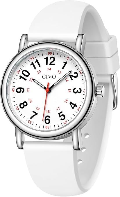 CIVO Nurse Watches for Women Men: Analog Waterproof Watch with Second Hand
