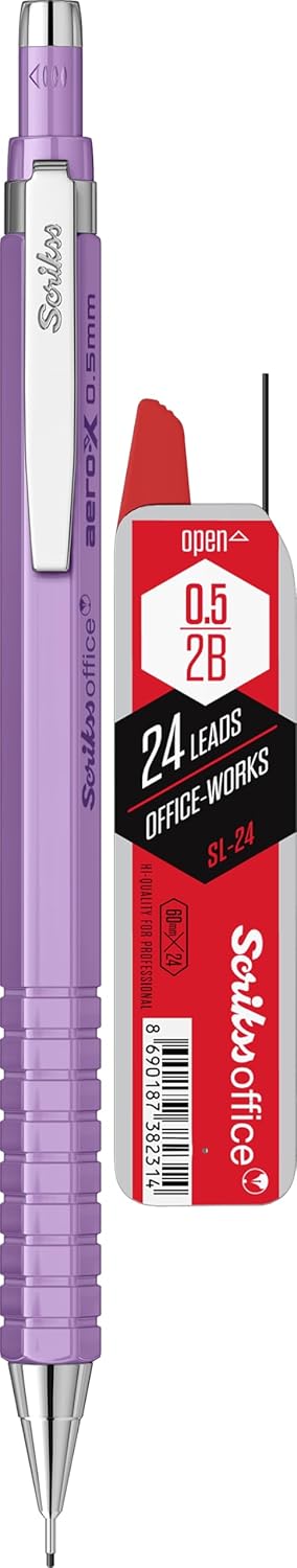 SCRIKSS OFFICE Aero-X Versatil 0.5 Mm Mor & SL-24 Min 2B 2Li Blister
