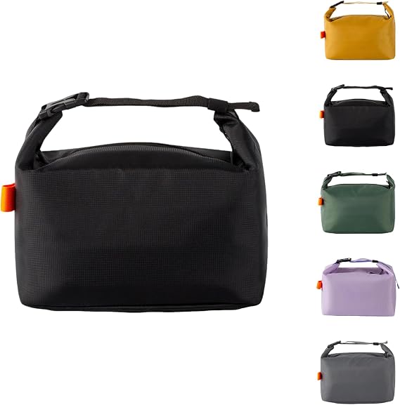 YUDANSI Insulated Lunch Bag with Thick Foil, Leakproof Thermal Lunch Tote for Work School Picnic, Large Capacity Cooler Bag with Adjustable Shoulder Strap for Men Women Adults Kids (Black)