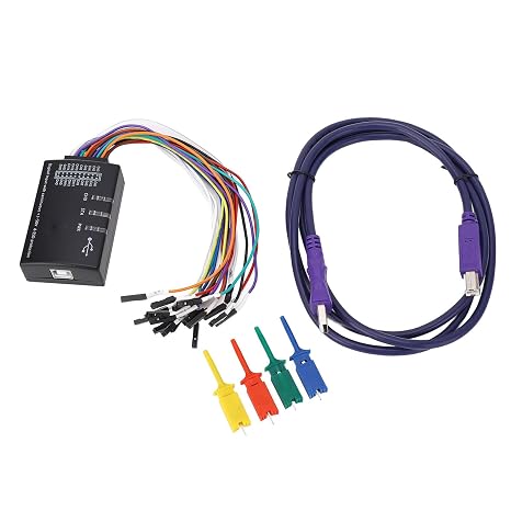Hilitand Logic Analyzer Device, 16 Channel 100M Sampling Protocol Decoder for Electronics Debugging ABS Compact 1 Pack