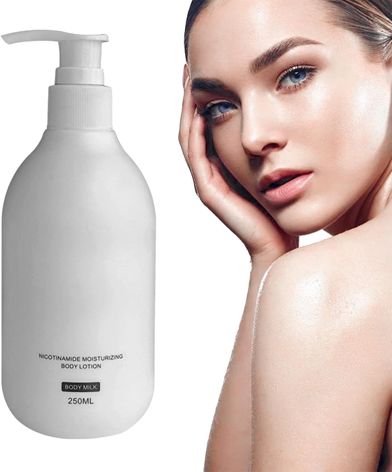 Korea Body Lotion, Niacinamide Whitening Body Lotion, Strongest Skin Lightening Cream, Firming Body Cream, Dark Elbows and Knees Lightening, Lightweight Moisturizing & Nourishing, 250ml