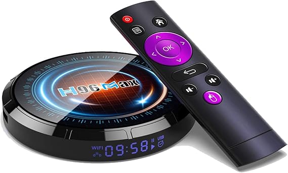 Android 12.0 TV Box, H96 MAX Smart Android TV Box, Allwinner H618 Quad-Core ARM Cortex A53 CPU, Support 6K Video HDR 10+/2.4GHz 5GHz WiFi 6/100M Enternet/Bluetooth 5.0,4gb+32gb