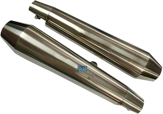 AEspares Compatible With Royal Enfield GT Continental 650 S S AEW TE 102 Exhaust Silencer Pair