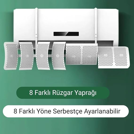 Klima Yönlendirme Aparatı 8 Parca Delme Gerektirmeyen Tüm Klimalara Uygun Split Hava Yönlendirici [Enerji Sınıfı A+]