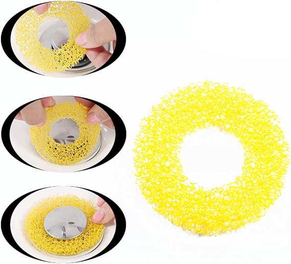 FATHER.SON Drain Hair Catcher, Sink Strainer Protector Stopper for Pop Up Drains Bathtub Washing Basin, Easy to Install and Use