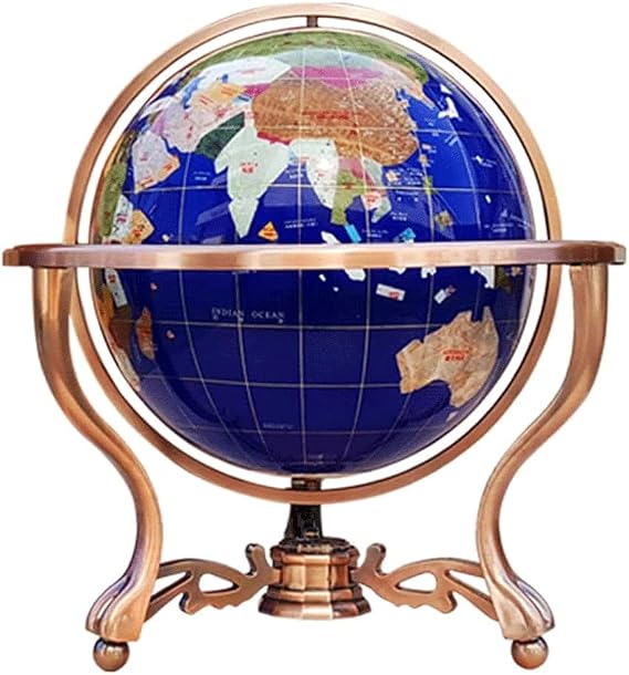 Practical Globe Large Vintage Educational Globe Handmade Geographic Globe Bilingual Rotatable World Globe for Classroom Learning Gift Beautifully Decor,World Globe B