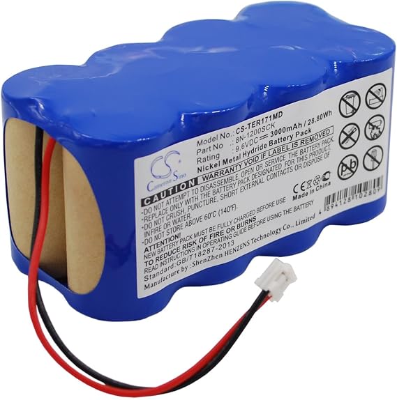 3000mAh/9.6V Battery Compatible with Terumo fit P/N: 8N-1200SCK