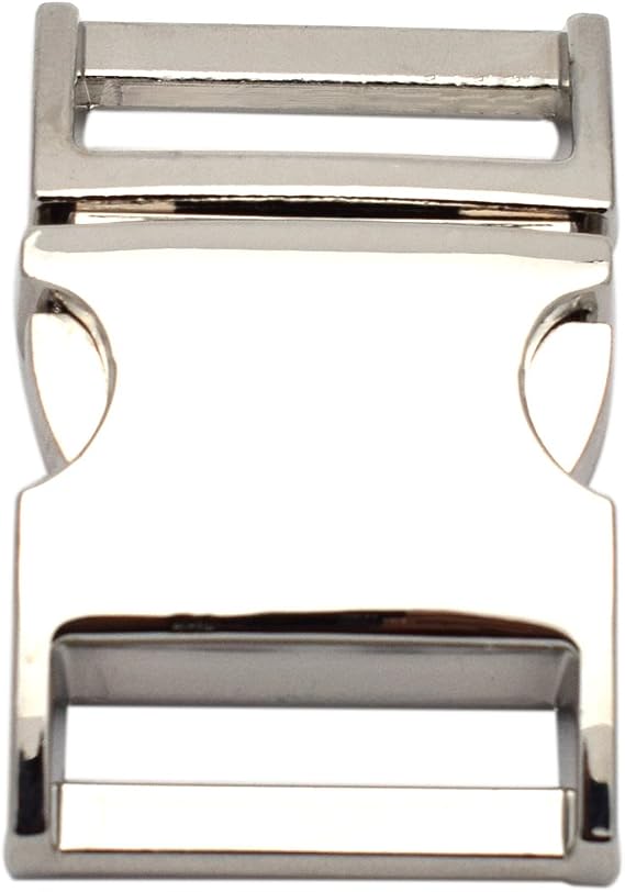 Silver Metal Side Release Buckles for 3/4 Inch Webbing and Straps Pack of 5