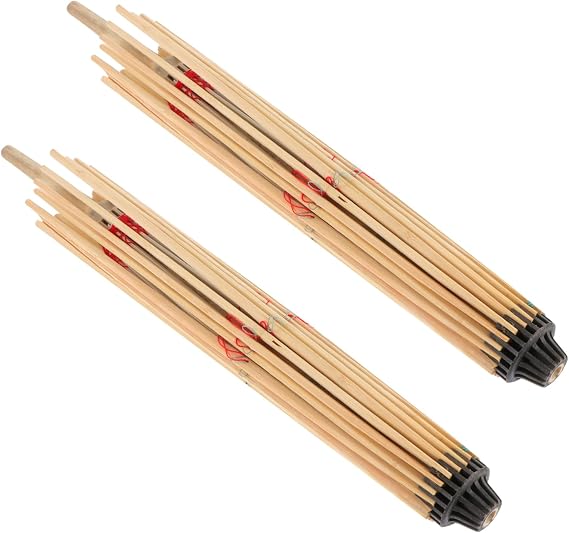 2 Pack Chic Bamboo Paper Umbrella Stands for Photo Props