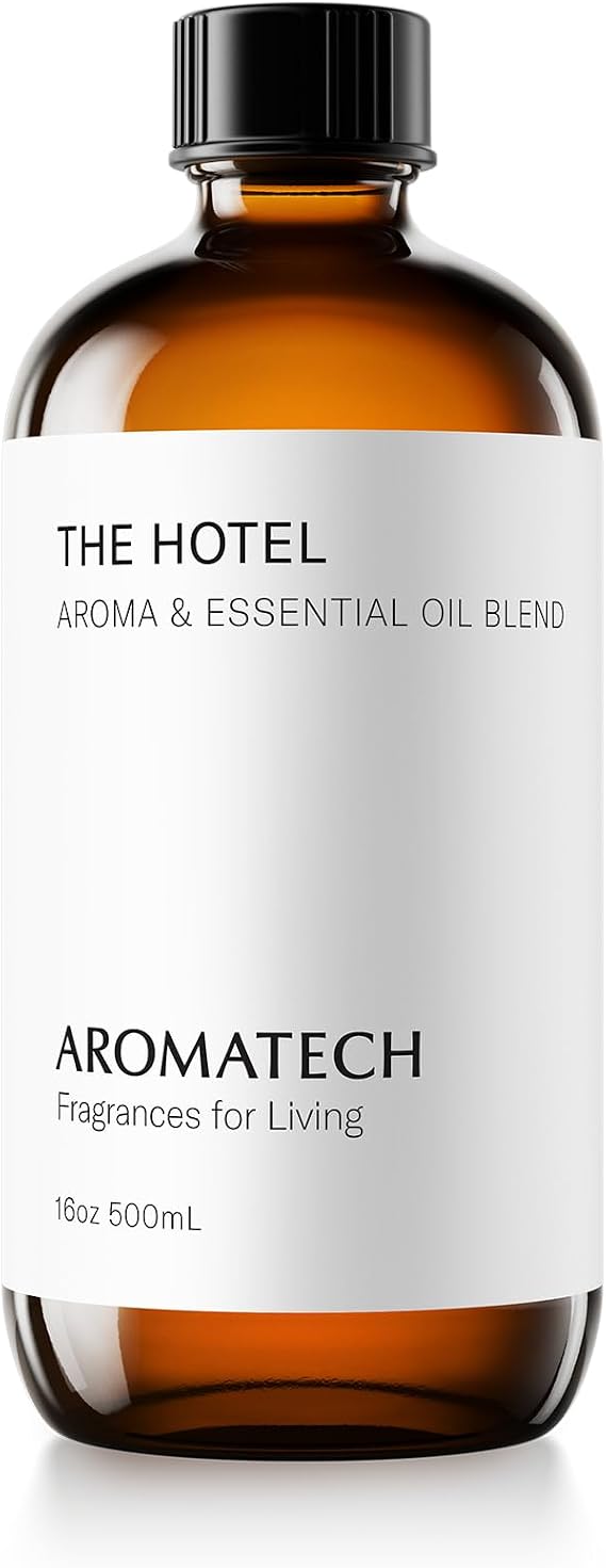 AromaTech The Hotel Aroma Essential Oil Blend: Luxury Hotel Inspired Aromatherapy with Lemon, Lavender, Peach & Pine for Ultrasonic Diffusers & Nebulizers 500 mL, The Hotel