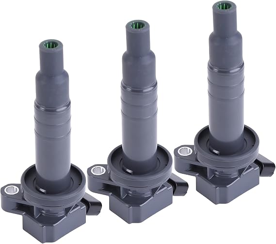 3Pcs Ignition Coil Compatible for Toyota Aygo Yaris Citroen C1 Peugeot 107 2005-2014 Ignition Coils Pack 19500B1010 Car Ignition Coil Pack Replace 19500B2040 597088 5970C0 5970C1 9008019015