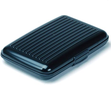 RFID Aluminum Wallet Credit Card Holder- Prevent Electronic Scan Theft - Cool Slim Design for Men & Women