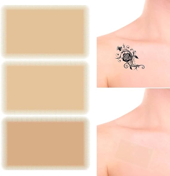 Tattoo Cover Up Patch 21 PCS Waterproof Tattoo Cover Up Stickers, Natural Looking tattoo Cover-up Tape Invisible Breathable tattoo cover up Makeup