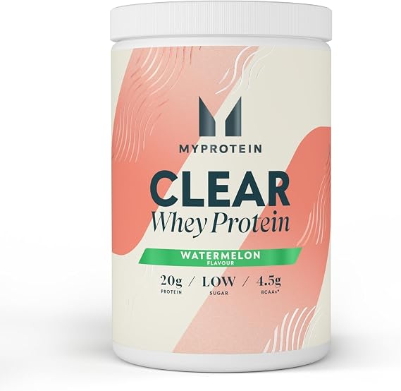 Myprotein Clear Whey Isolate Protein Powder | Watermelon -35 Servings | 20g Protein per Serving| Fruity Protein Juice Drink with Low Sugar | Refreshing Low-Calorie Protein Water Alternative